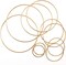 10pcs Gold Dream Catcher & Macrame Rings – 5 Sizes for Crafts & Decor(2" x2, 3" x2, 4" x2, 5" x2, 6" x2)